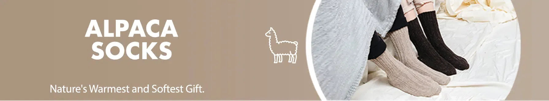 GoWith alpaca wool socks collection banner desktop