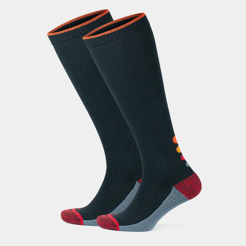 GoWith-compression-running-socks-black-gray-2-pairs