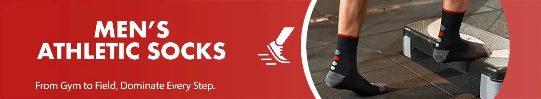 GoWith men's athletic socks collection banner desktop
