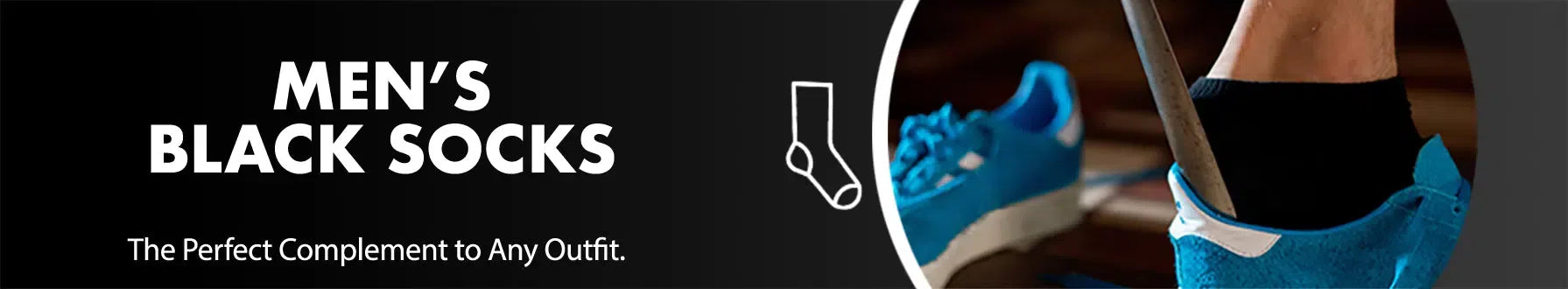 GoWith men's black socks collection banner desktop