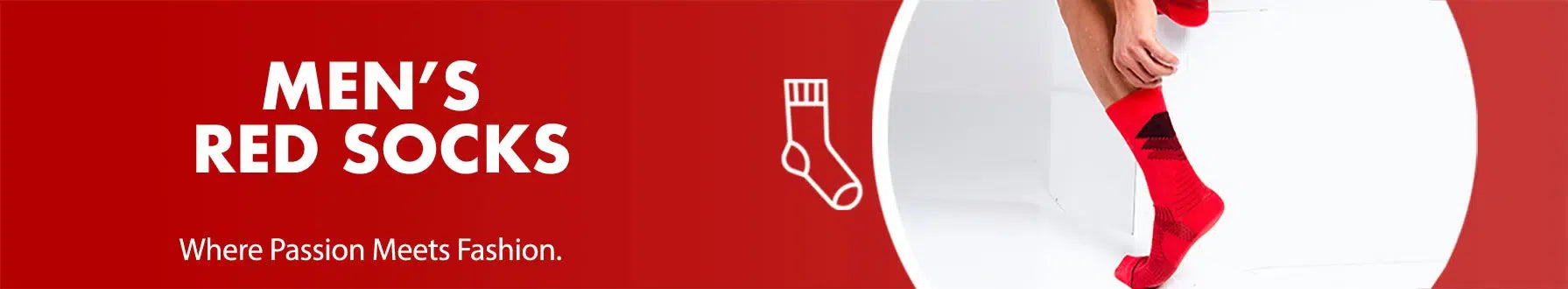 GoWith men's red socks collection banner desktop