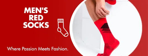 GoWith men's red socks collection banner mobile