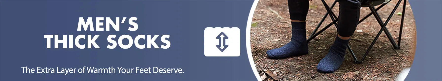GoWith men's thick socks collection banner dekstop