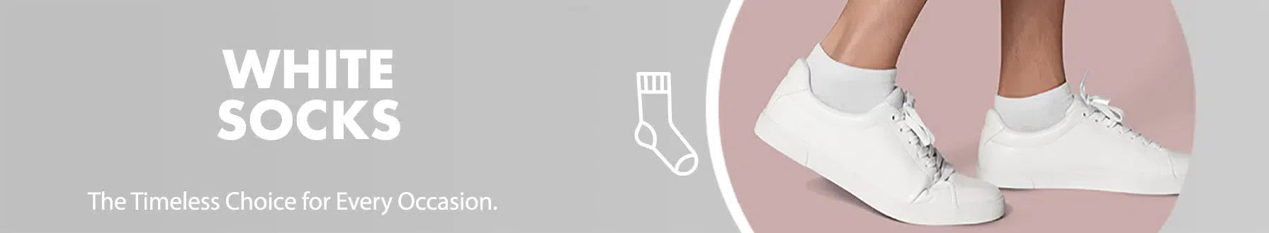 GoWith white socks collection banner desktop