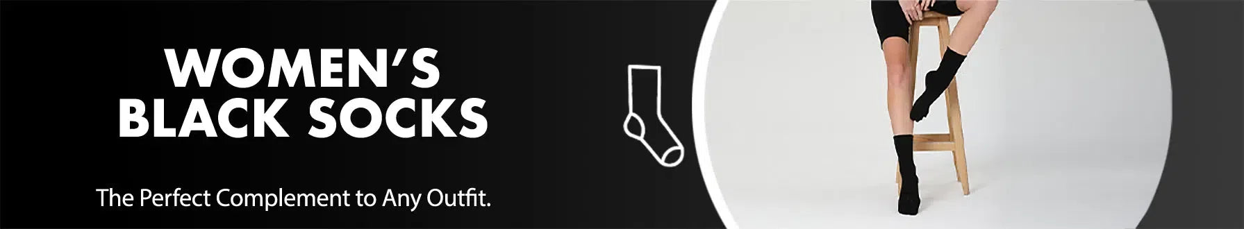 GoWith women's black socks collection banner desktop