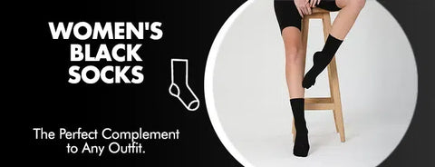 GoWith women's black socks collection banner mobile