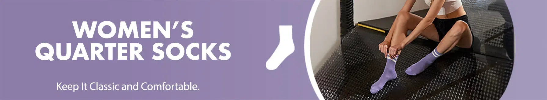 GoWith women's quarter socks collection banner desktop