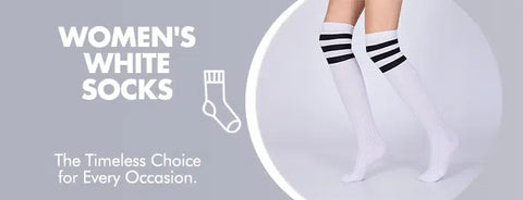 GoWith women's white socks collection banner mobile