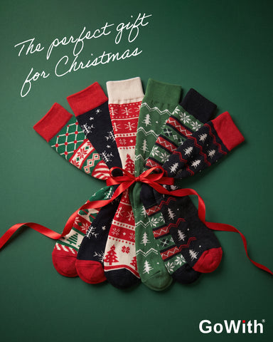 Alpaca Wool Christmas Crew Socks for Men and Women - 2 Pairs