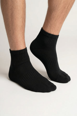 Organic Cotton Cushioned Ankle Socks for Men and Women - 4 Pairs