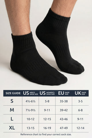 Organic Cotton Cushioned Ankle Socks for Men and Women - 4 Pairs