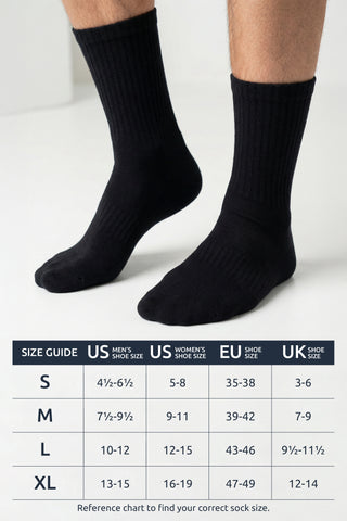 Organic Cotton Crew Socks for Men & Women, 4 Pairs Cushioned Athletic Sport Socks, Seamless Breathable Soft, 3504