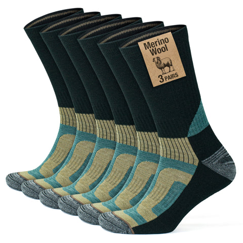 Merino Wool Crew Lightweight Hiking Boot Socks for Men and Women