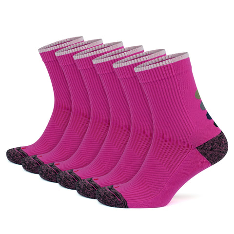 15-20 mmHg Quarter Compression Running Socks for Men and Women - 3 Pairs
