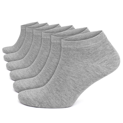 Ankle Sneaker Socks for Men & Women, 6 Pairs Thin Breathable Bamboo Rayon, Seamless Moisture Wicking Athletic Socks 3006