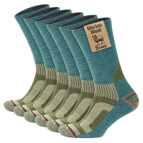 Merino Wool Crew Lightweight Hiking Boot Socks for Men and Women