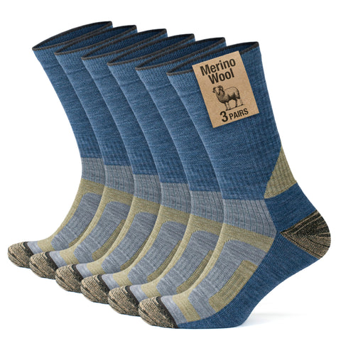 Merino Wool Crew Lightweight Hiking Boot Socks for Men and Women