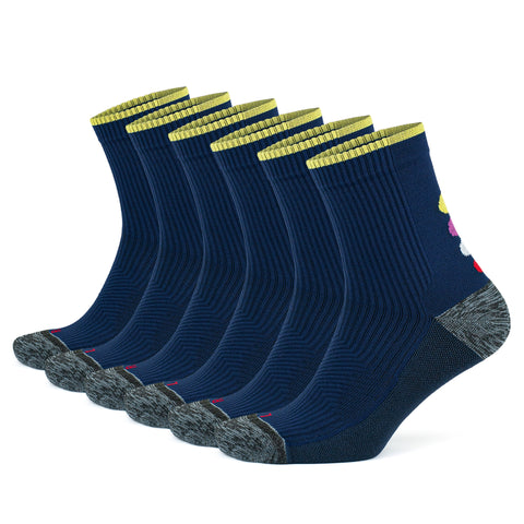 15-20 mmHg Quarter Compression Running Socks for Men and Women - 3 Pairs