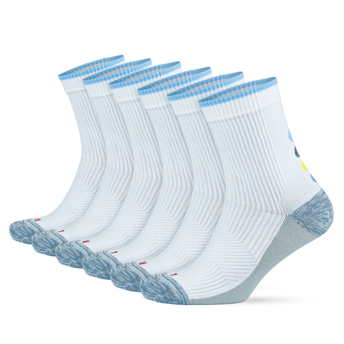 15-20 mmHg Quarter Compression Running Socks for Men and Women - 3 Pairs