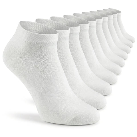 Cotton Casual Ankle Socks for Men and Women - 10 Pairs