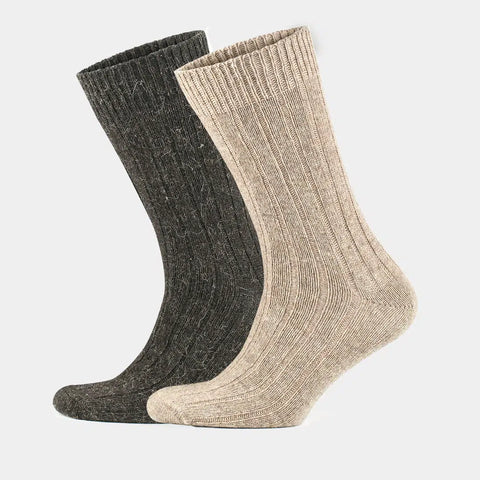 GoWith-alpaca-hiking-socks-beige-brown-2-pairs