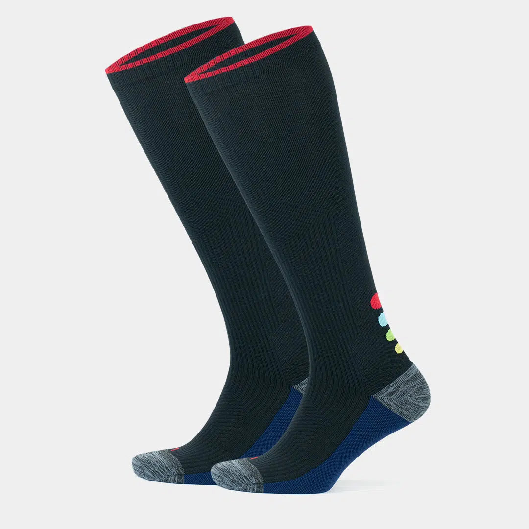 GoWith-compression-running-socks-black-navy-2-pairs