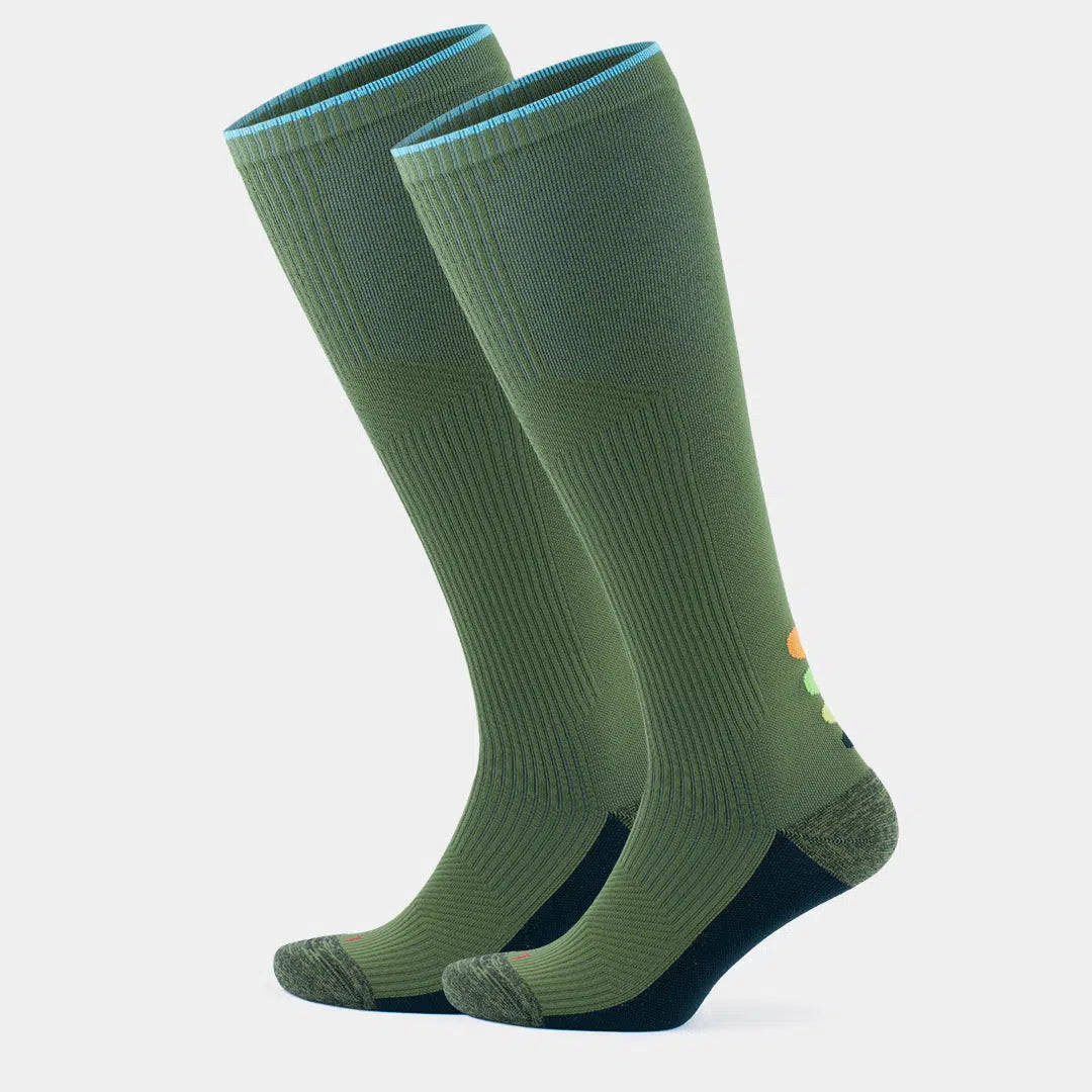 GoWith-compression-running-socks-green-2-pairs