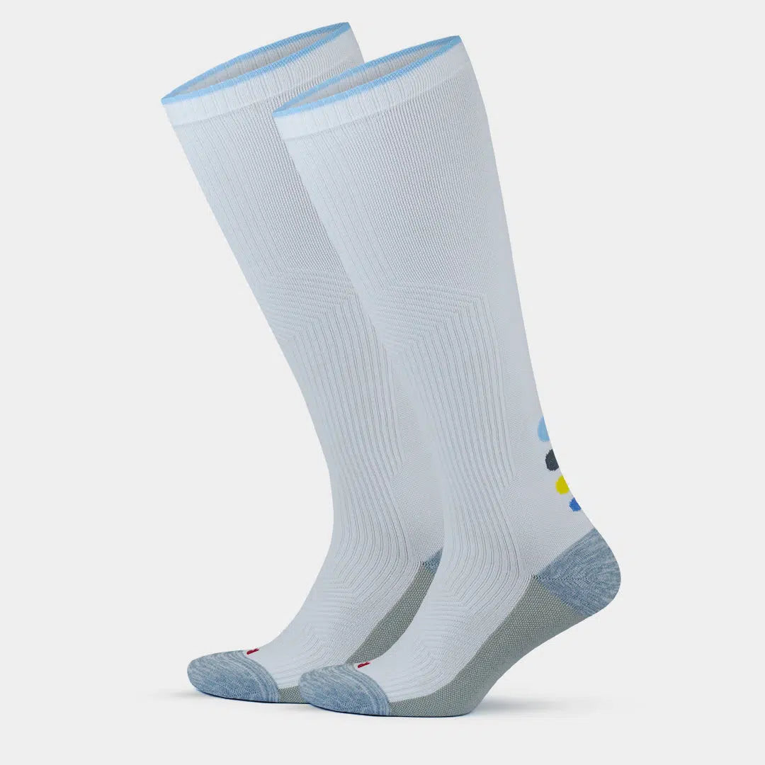 GoWith-compression-running-socks-white-2-pairs