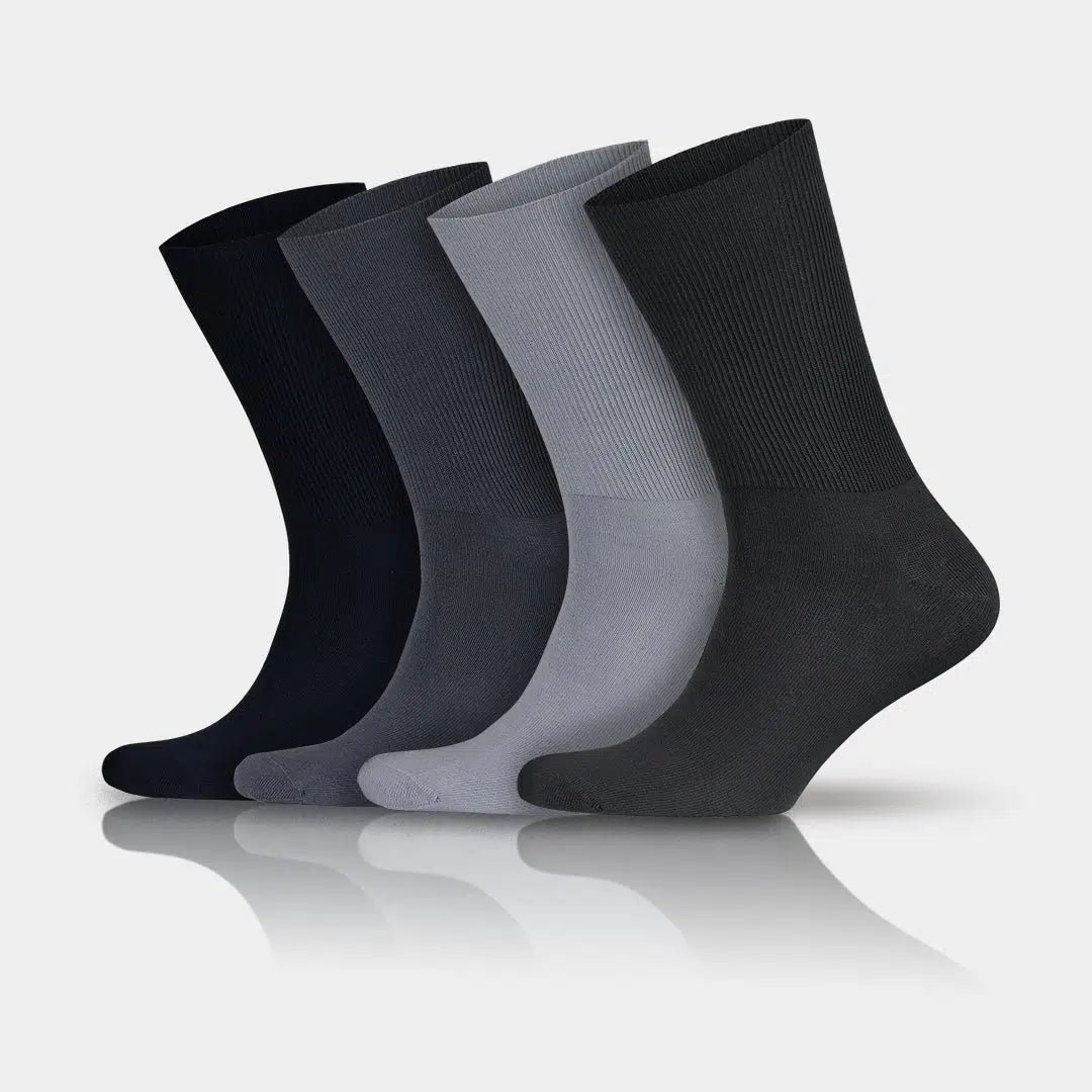 Cotton Diabetic Socks - Men's Non-Binding Dress Socks - GoWith