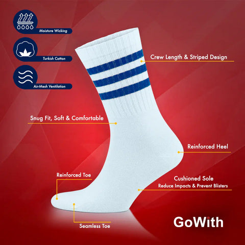 GoWith-crew-tennis-socks-features