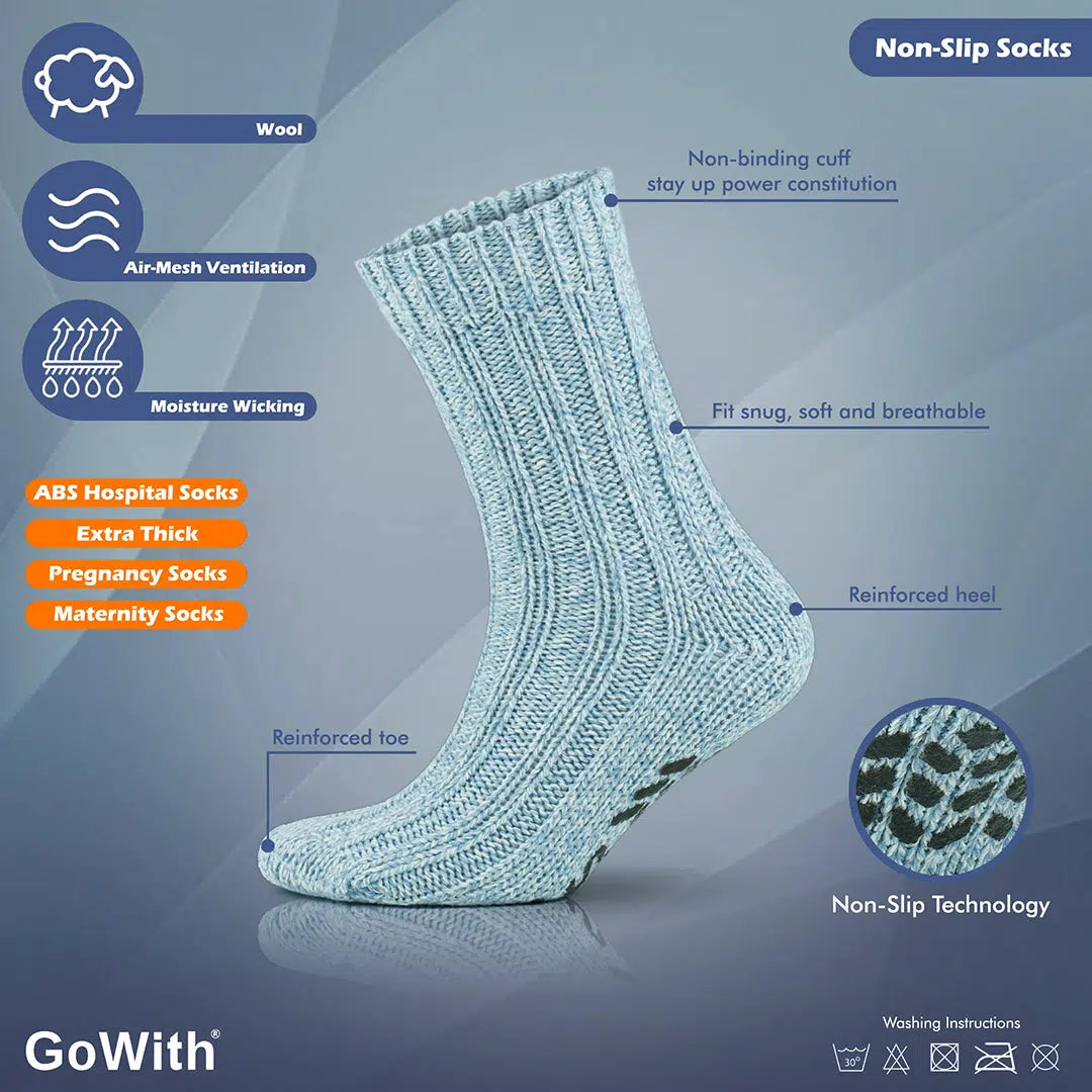 Cozy Cabin & Hospital Socks with Grip for Women-GoWith