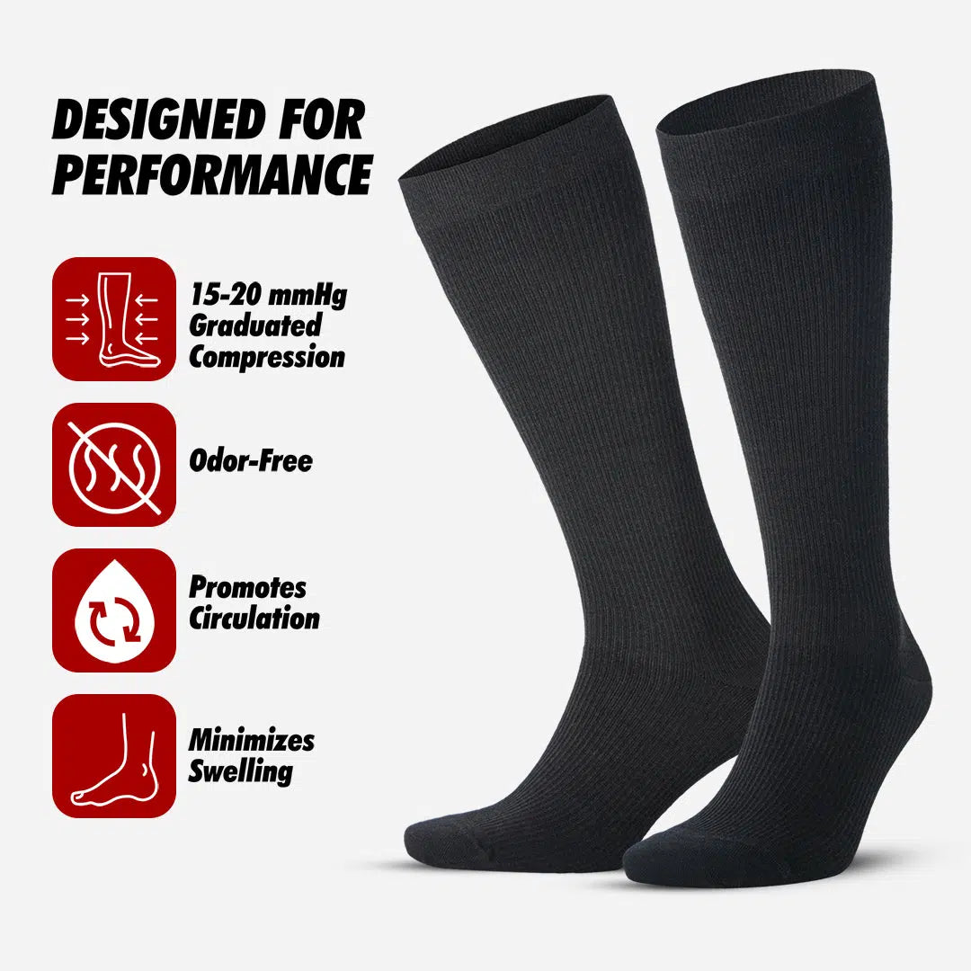 Knee High Merino Wool Compression Socks Men & Women - GoWith