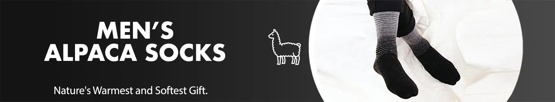 GoWith men's alpaca wool socks collection banner desktop