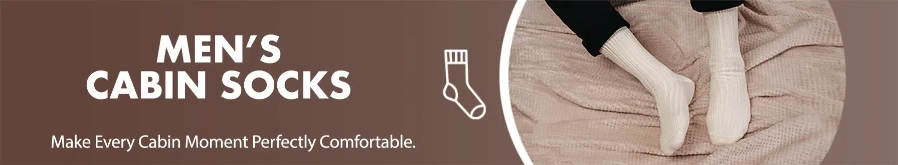 GoWith men's cabin socks collection banner desktop