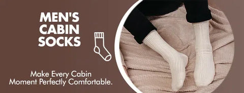 GoWith men's cabin socks collection banner mobile