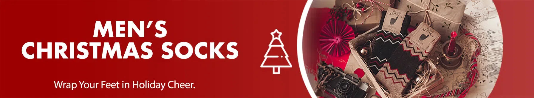 GoWith men's christmas socks collection banner desktop
