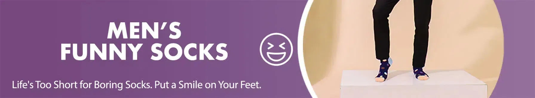GoWith men's funny socks collection banner desktop