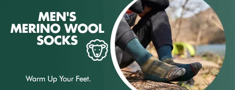 GoWith men's merino wool socks collection banner mobile