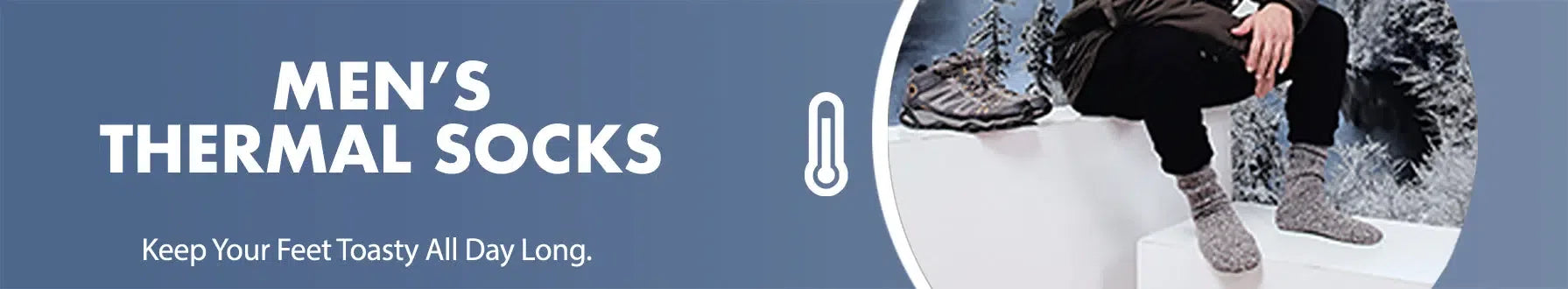 GoWith men's thermal socks collection banner desktop