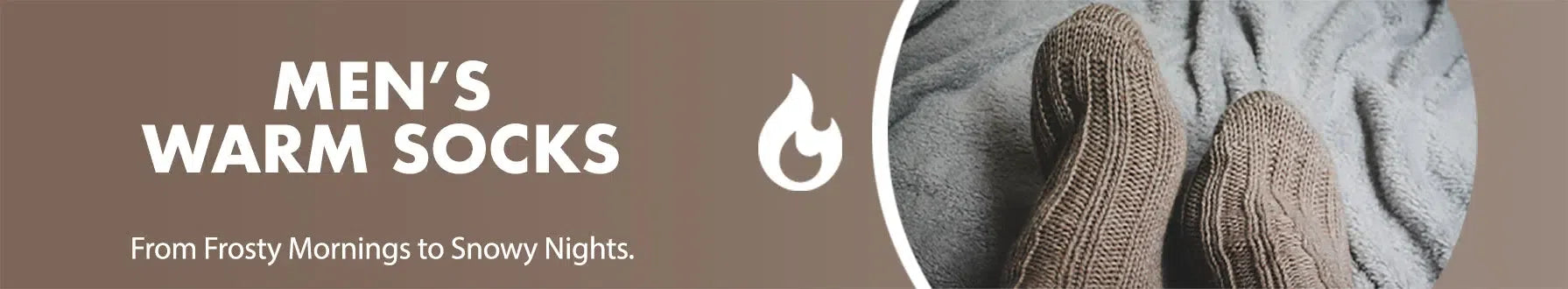 GoWith men's warm socks collection banner desktop