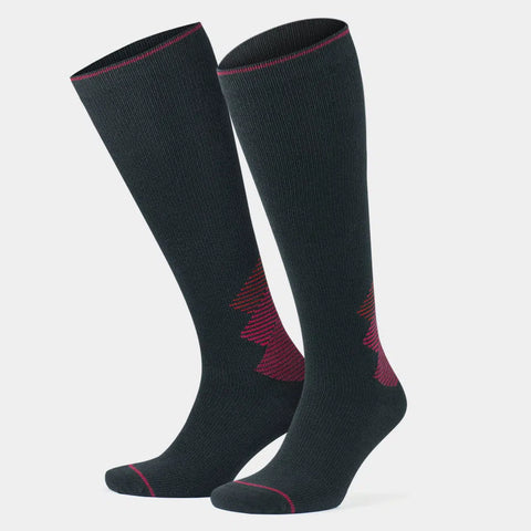GoWith-merino-compression-socks-black-red-1-pair
