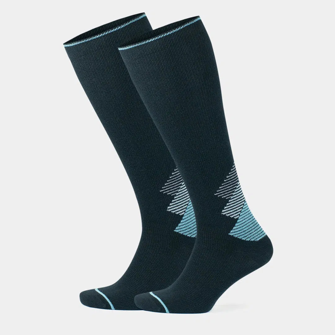 GoWith-merino-compression-socks-black-turquoise-2-pairs