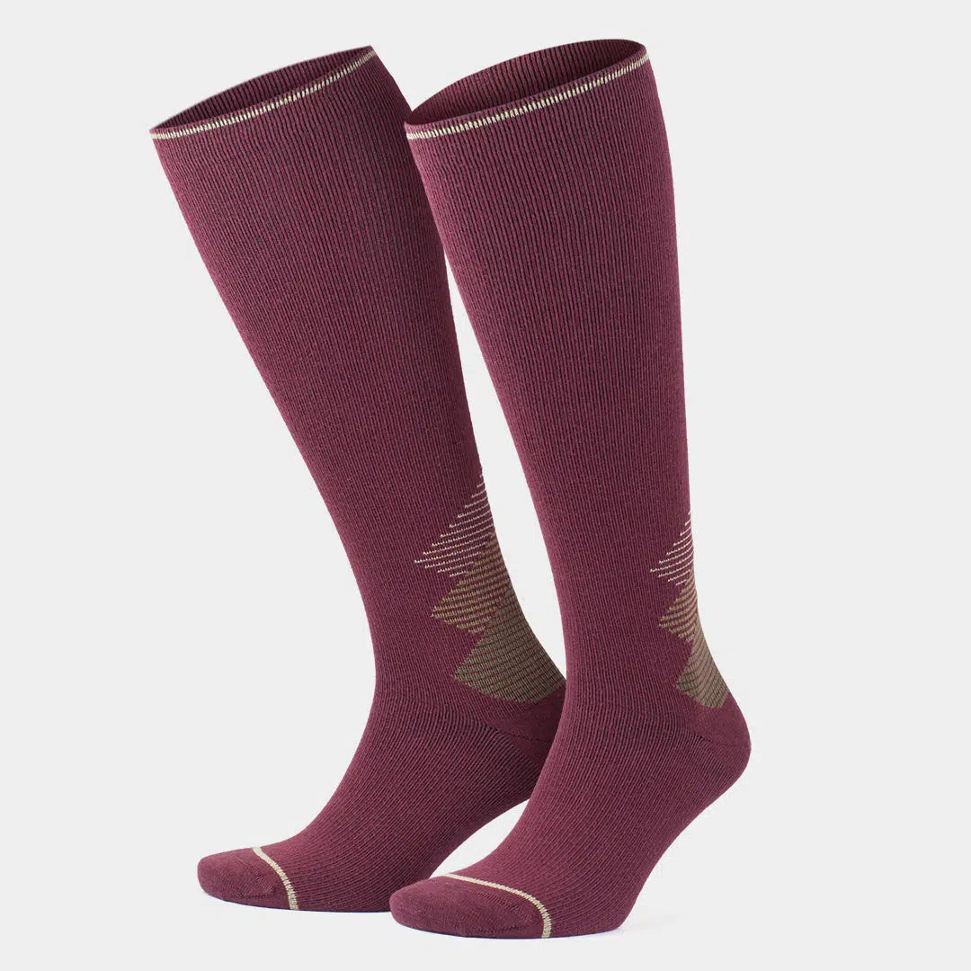 GoWith-merino-wool-compression-socks-burgundy-1-pair