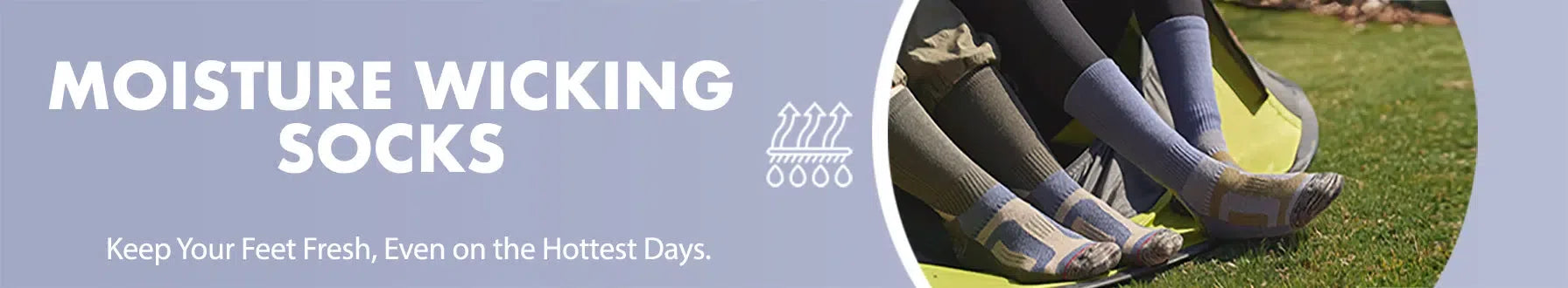 GoWith moisture wicking socks collection banner desktop