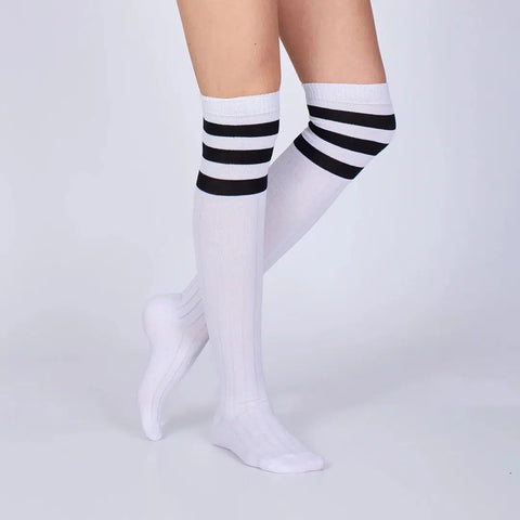 GoWith-over-the-knee-black-white-striped-socks