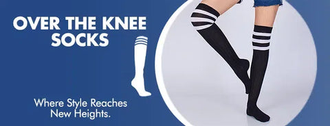 GoWith over the knee socks collection banner mobile