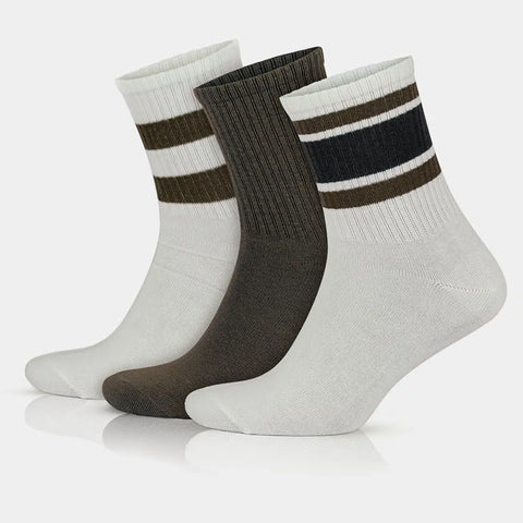 GoWith-retro-college-socks-for-men-brown-3-pack