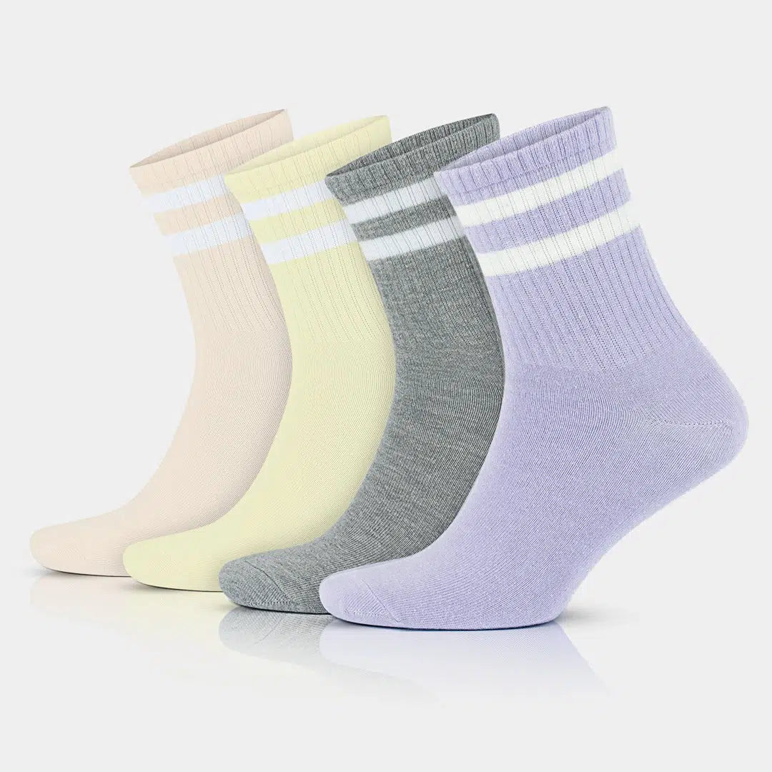 GoWith-retro-college-socks-for-men-yellow-assortie