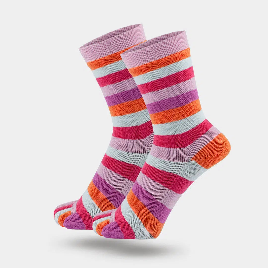 GoWith-sock-with-toes-ping-striped-2-pairs