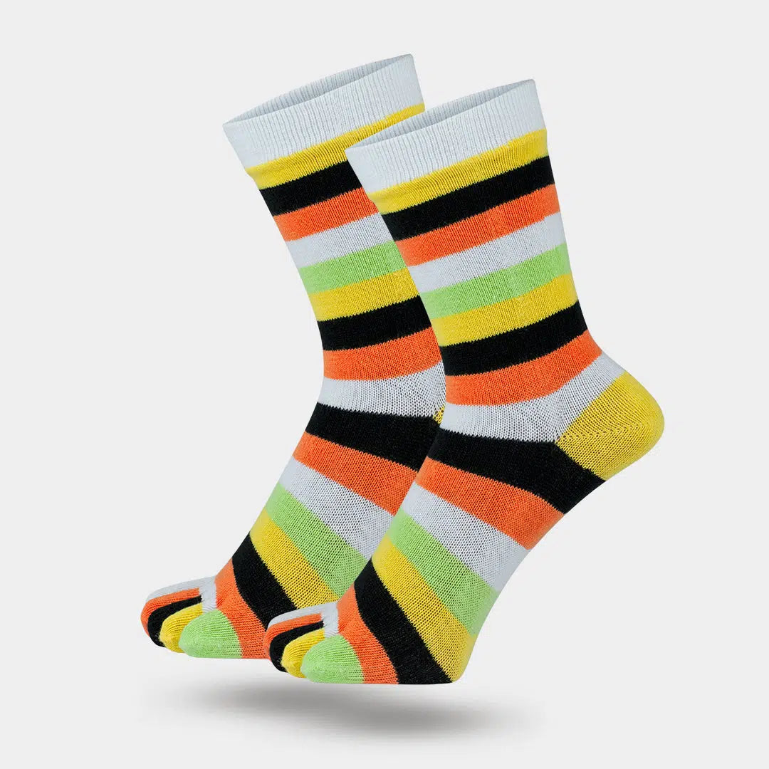 GoWith-sock-with-toes-yellow-striped-2-pairs